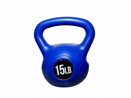 PVC Plastic Coated Kettlebell 15LBS